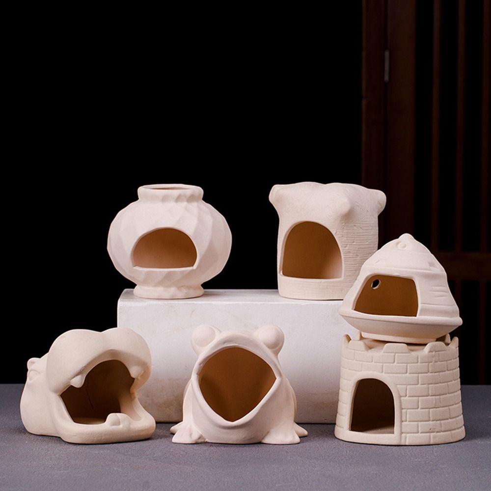 Aquarium Fish Hideout - Ceramic Aquarium Shrimp Hideaway Decorative Multifunctional
