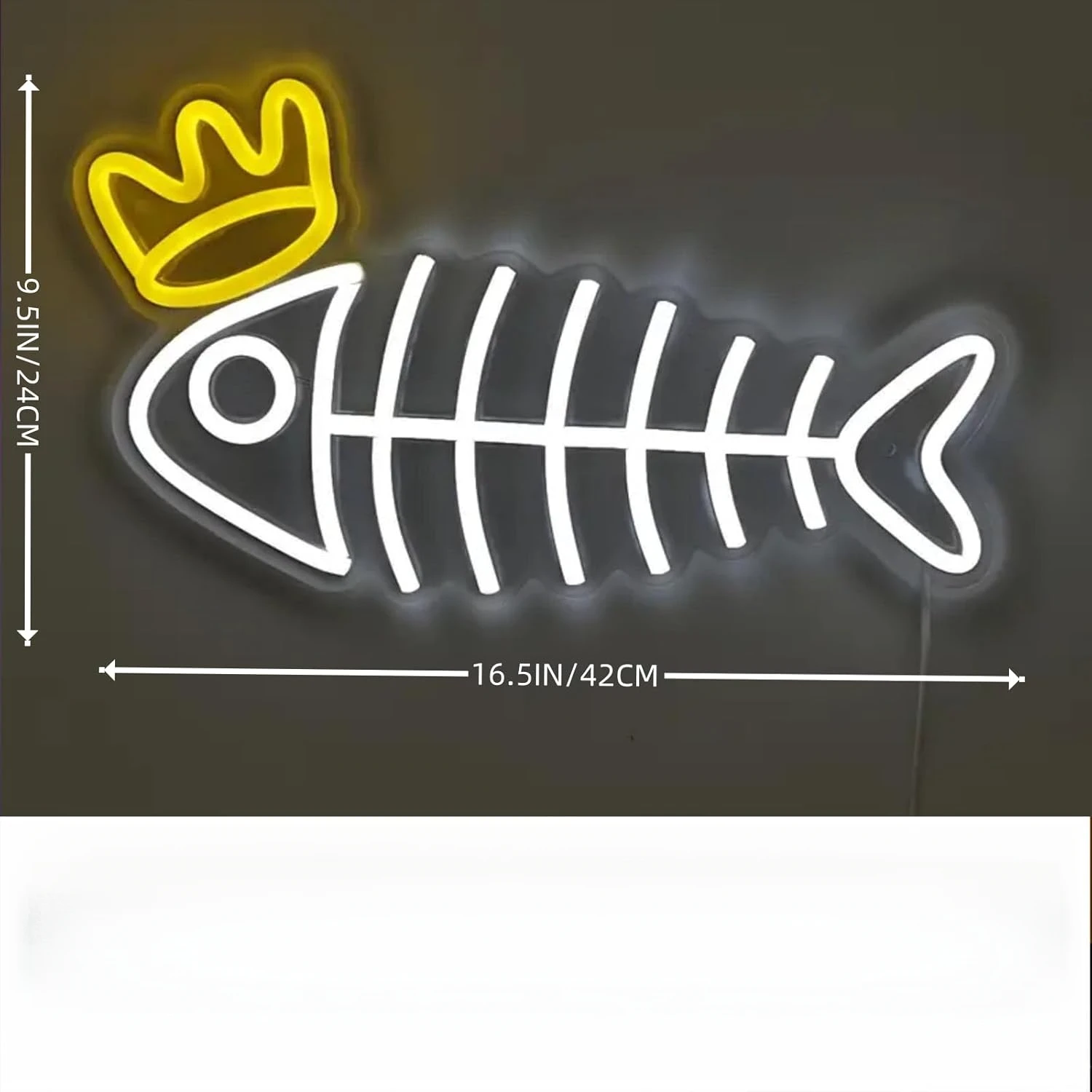 Crown Fish Bone Neon Sign LED  - Aquarium Fish Restaurant recension och pris