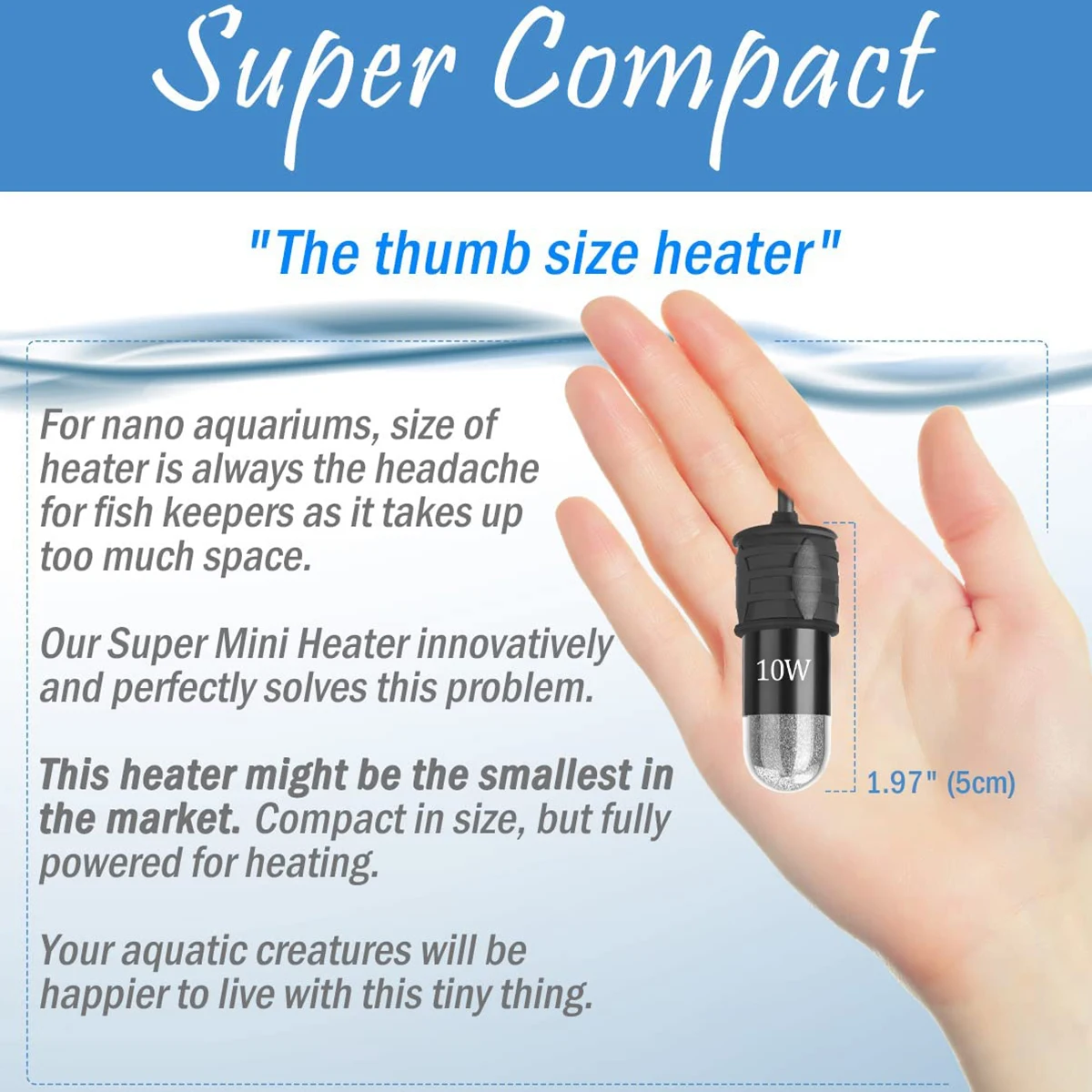 10W Adjustable Aquarium Heater - Aquarium Fish Cold Water recension och pris